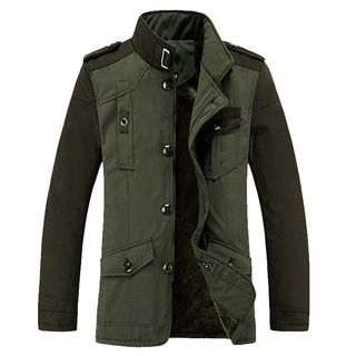 RUYA Fleece-Lined Paneled Zip Jacket