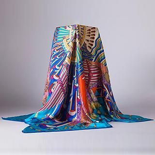 RGLT Scarves Printed Silk Scarf