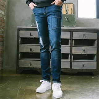 STYLEMAN Distressed Skinny Jeans