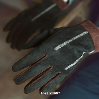 Lose Show Contrast-Color Gloves