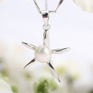 Zundiao Sterling Silver Starfish Pendant with Pearl