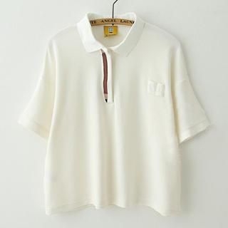 Meimei Short Sleeved Embroidered Polo Shirt