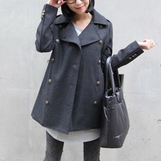 Swish Double-breasted Woolen Coat