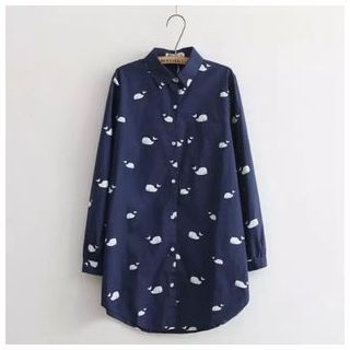 TOJI Whale-Print Shirt