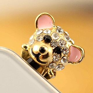 Fit-to-Kill Little Bear iPhone Earphone Plug Pink - One Size