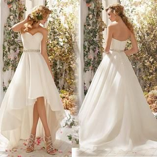 Angel Bridal Strapless Dip-Back Wedding Dress