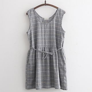 ninna nanna Plaid Sleeveless Dress