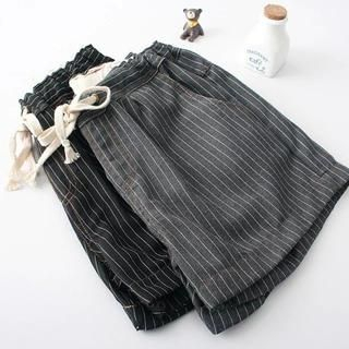 Ainvyi Pinstriped Drawstring Shorts