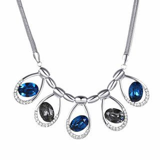 Glitglow Jeweled Rhinestone Necklace