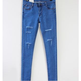trendedge Distressed Skinny Jeans