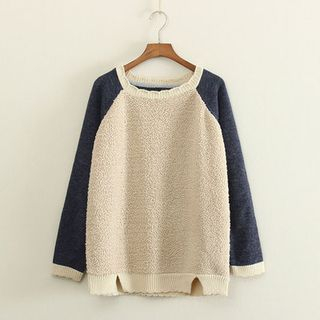 Mushi Color-Block Raglan Sweater