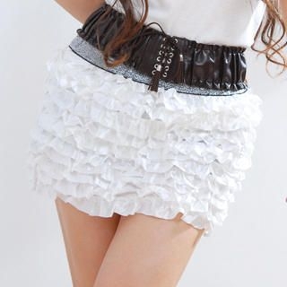 Satin-Layered Skirt