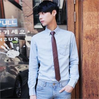 TOMONARI Flap-Pocket Denim Shirt