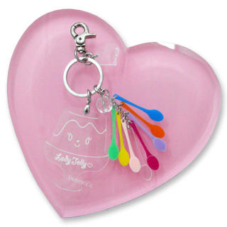 Sweet & Co. Lady Jelly Multicolor Spoons Crystal Key Chain