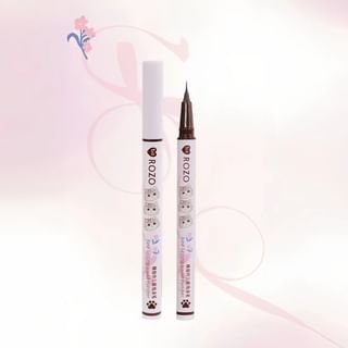 Rozo - Cat Print Fine Longwear Liquid Eyeliner - 5 Colors L01# Starry Black - 0.6Ml