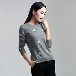 KUBITU Animal Printed Sweater