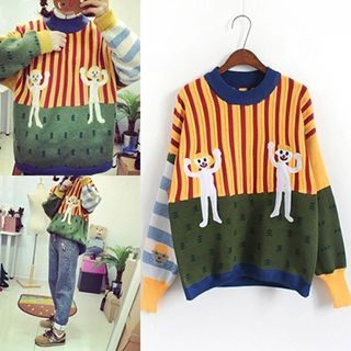 GOGO Girl Appliqu  Pattern Sweater