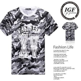 I Go Fashion Camouflage Printed T-Shirt