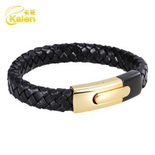 Carobell Genuine Leather Woven Bracelet