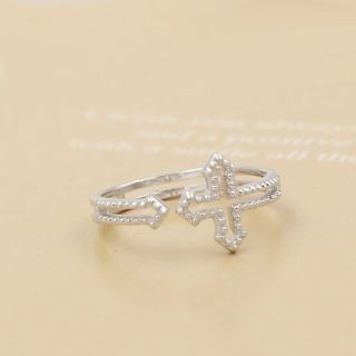 Love Generation Cross Ring As Figure - One Size