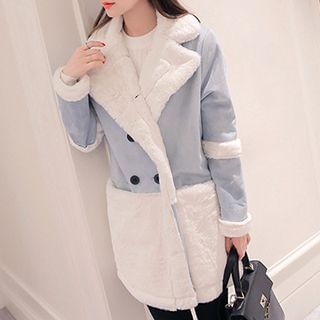 Hamoon Fleece Panel Long Coat