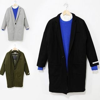 Mr. Cai One-Button Loose-Fit Coat
