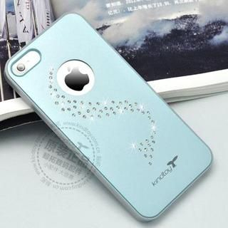 Kindtoy Rhinestone iPhone 5 Case Light Blue - One Size