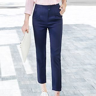 Seoul Fashion High-Waist Tapered Pants