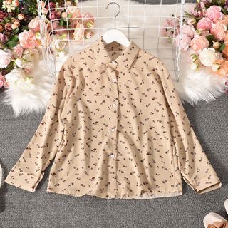 Long-sleeve Floral Print Shirt