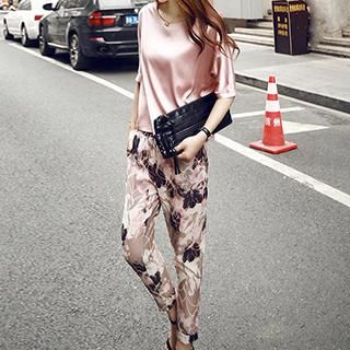 Romantica Set: Top + Floral Pants