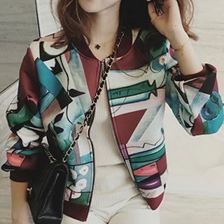 Rocho Printed Neoprene Baseball Jacket