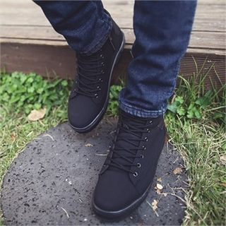 MITOSHOP Faux-Leather High-Top Sneakers