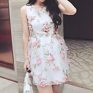 Athena Floral Sleeveless Party Dress