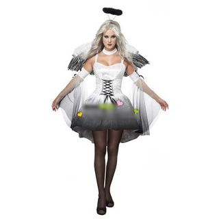 Cosgirl Halloween Devil Bride Party Costume