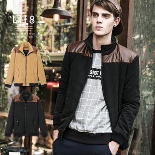 Life 8 Faux-Leather Panel Jacket