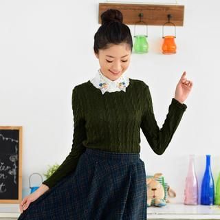59 Seconds Cable Knit Top