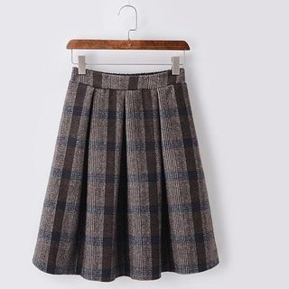 X:Y Plaid Pleated Skirt
