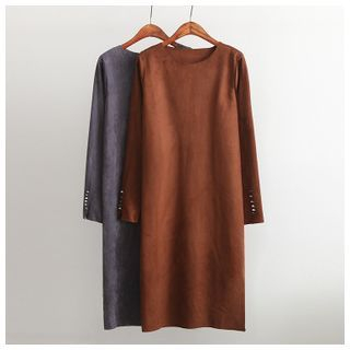 Ainvyi Long-Sleeve Studded Midi Dress
