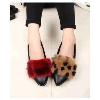 Chryse Furry Pointy Flats