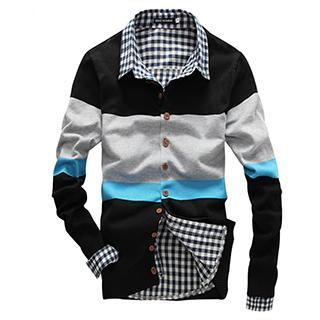 maxhomme Color-Block Cardigan