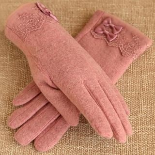 RGLT Scarves Lace-Trim Wool-Blend Gloves