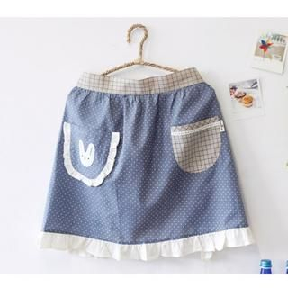 iswas Frill-Trim Dotted Apron