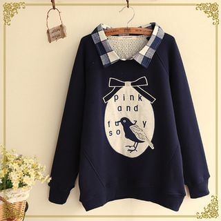 Fairyland Lettering Collared Pullover