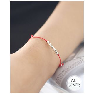 Miss21 Korea Silver-Ball Thread Bracelet