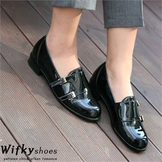 Wifky Patent Belted Loafers