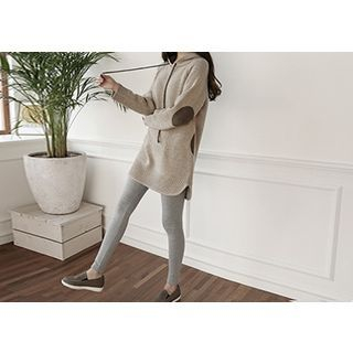Hello sweety Hooded Contrast-Trim Sweater