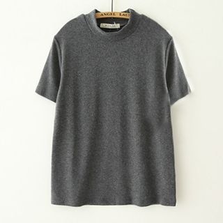 Meimei Short-Sleeve Stand Collar T-Shirt