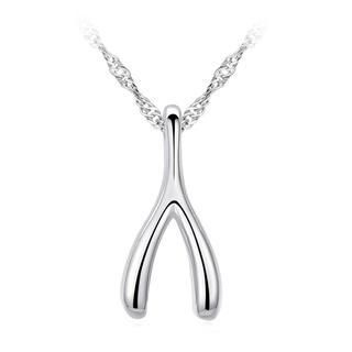 BELEC 925 Sterling Silver Bone Pendant with 40cm Necklace