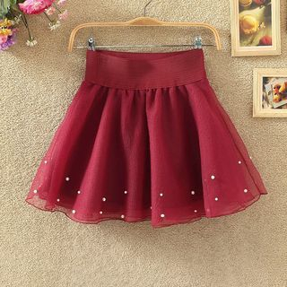 Clementine Faux Pearl Organza Skirt