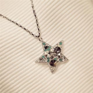 Ticoo Rhinestone Star Necklace